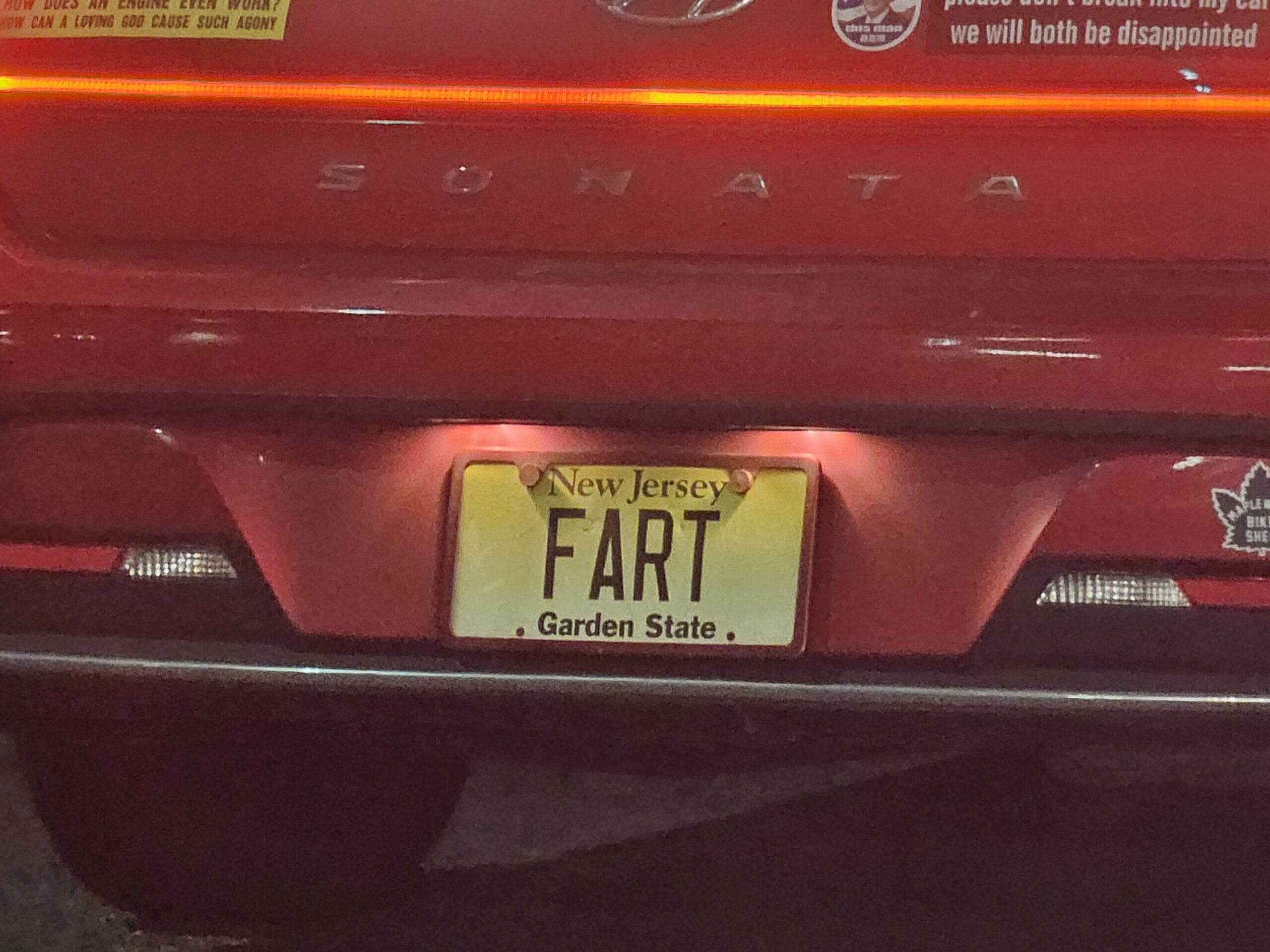 fart vanity plate