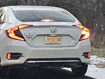 JESSICA vanity plate