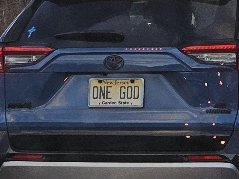 one god vanity plate