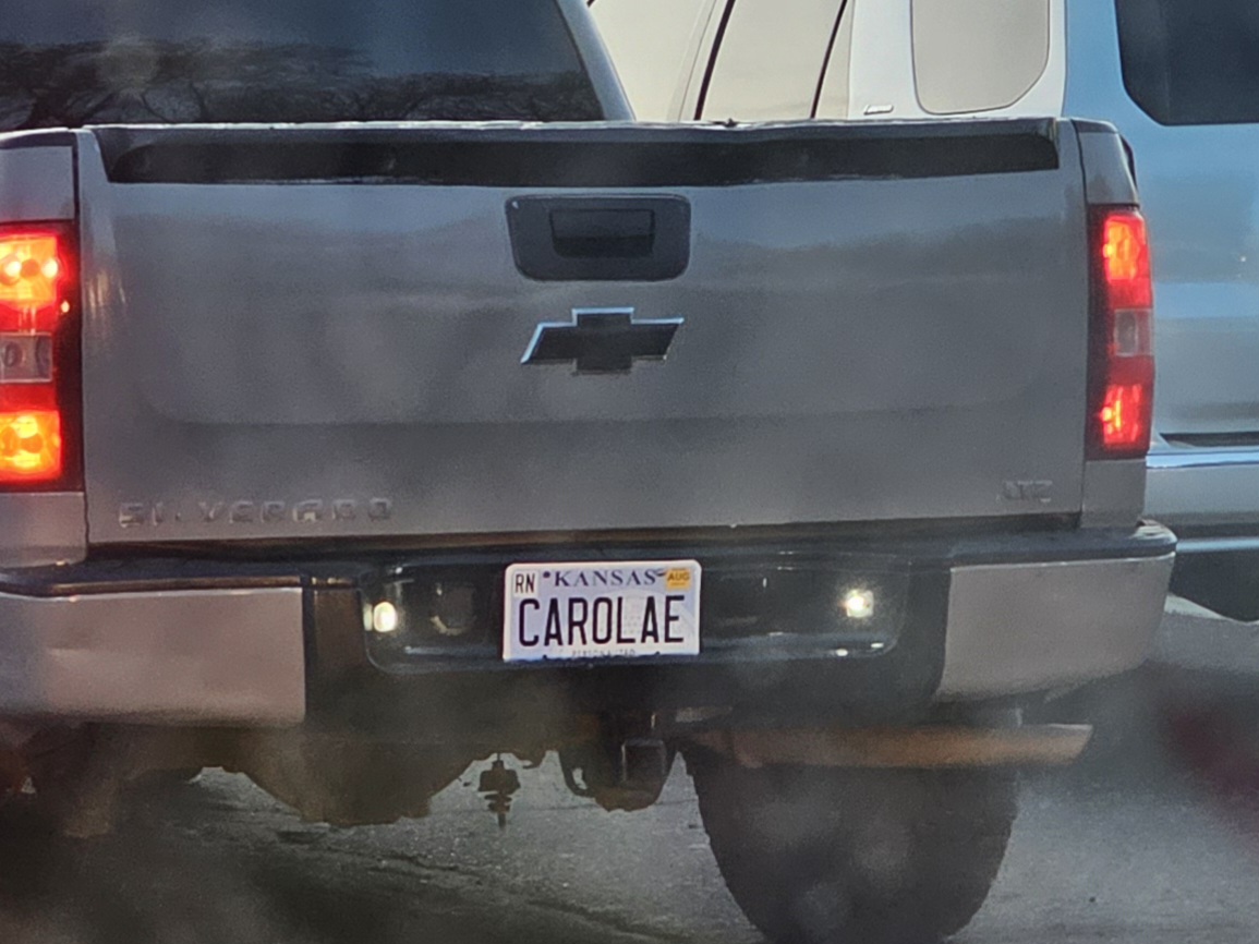 CAROLAE vanity plate