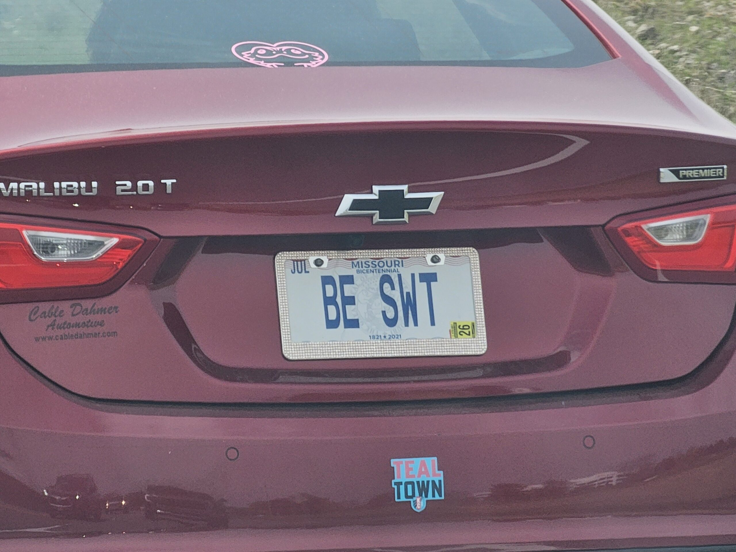 be swt vanity plate