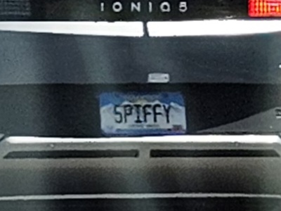 spiffy vanity plate
